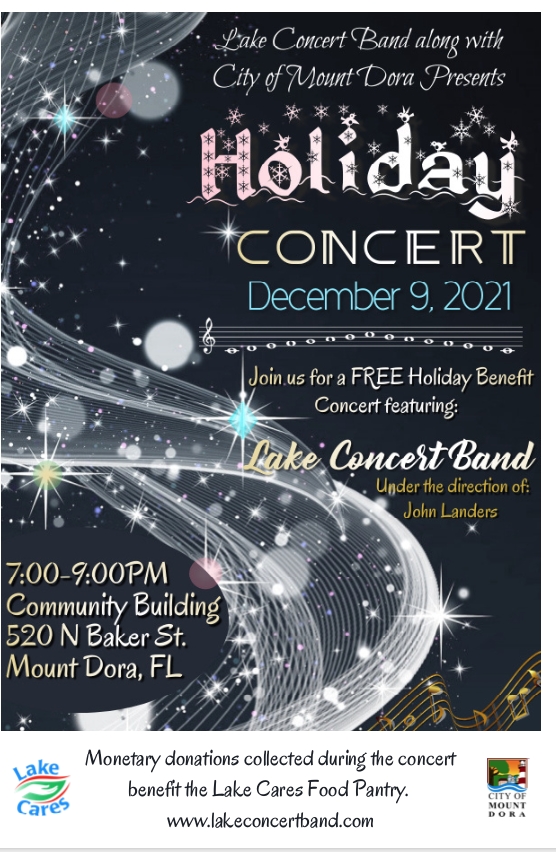 Lake Concert Band Holiday Concert at Mount Dora Community Building | Lake County, FL Calendar of Events lake-concert-band-holiday-concert-at-mount-dora-community-building-lake-county-fl-calendar-of-events