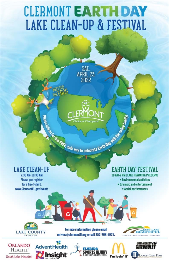 Clermont Earth Day & Lake Clean Up Festival at Lake Hiawatha Preserve | Lake  County, FL Calendar of Events